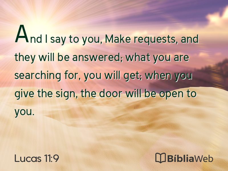 Lucas 11:9 em imagem para compartilhar