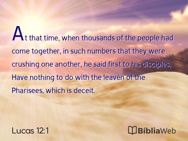 Lucas 12:1 em imagem para compartilhar