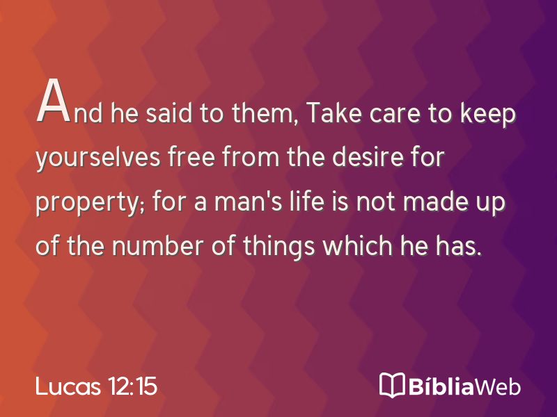 Lucas 12:15 em imagem para compartilhar
