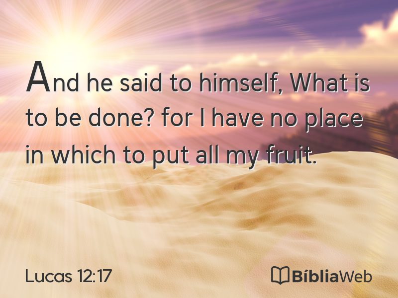 Lucas 12:17 em imagem para compartilhar