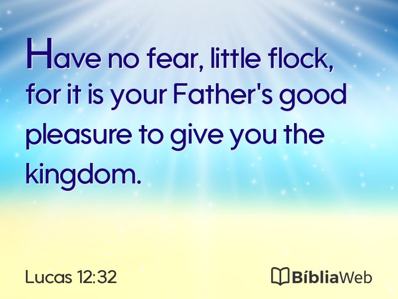 Lucas 12:32 em imagem para compartilhar