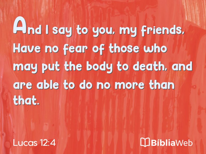 Lucas 12:4 em imagem para compartilhar