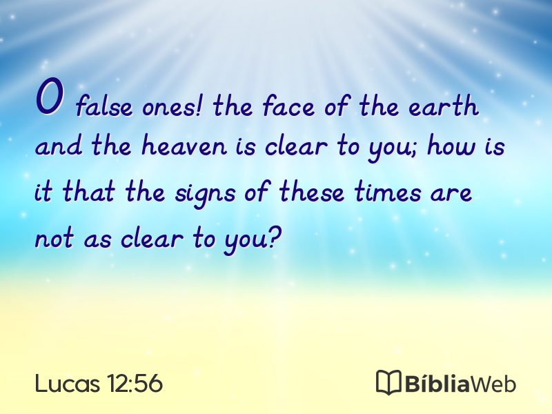 Lucas 12:56 em imagem para compartilhar