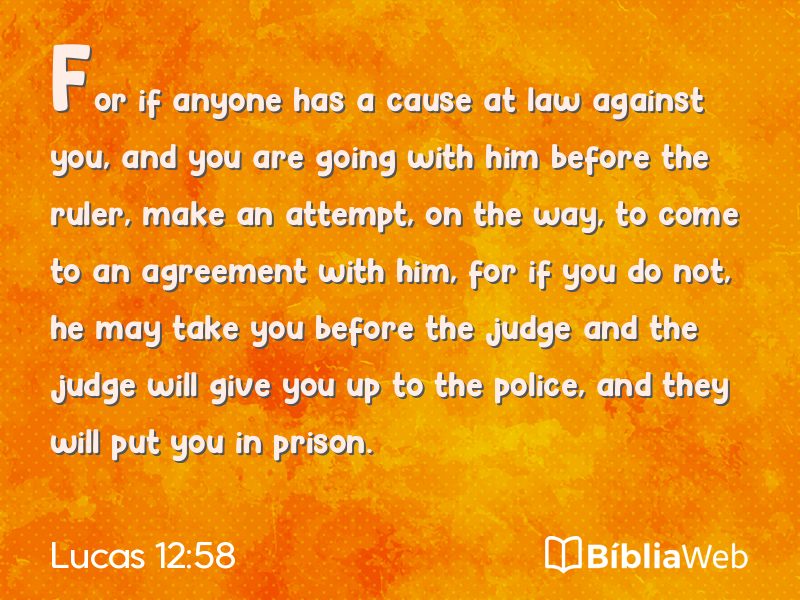 Lucas 12:58 em imagem para compartilhar