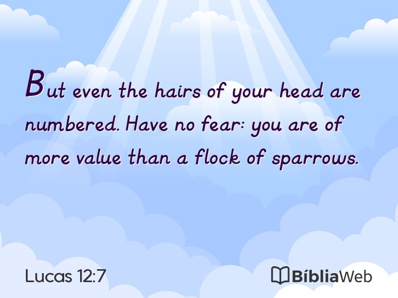 Lucas 12:7 em imagem para compartilhar