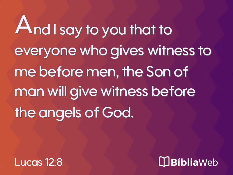 Lucas 12:8 em imagem para compartilhar
