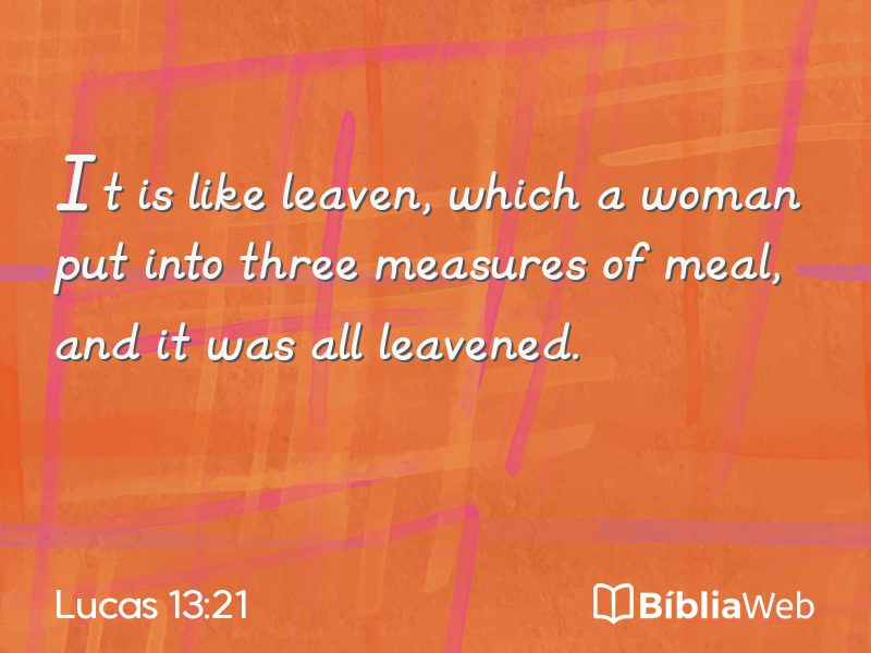 Lucas 13:21 em imagem para compartilhar