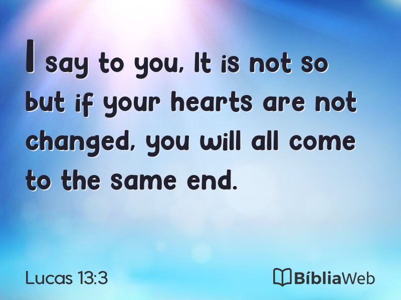 Lucas 13:3 em imagem para compartilhar