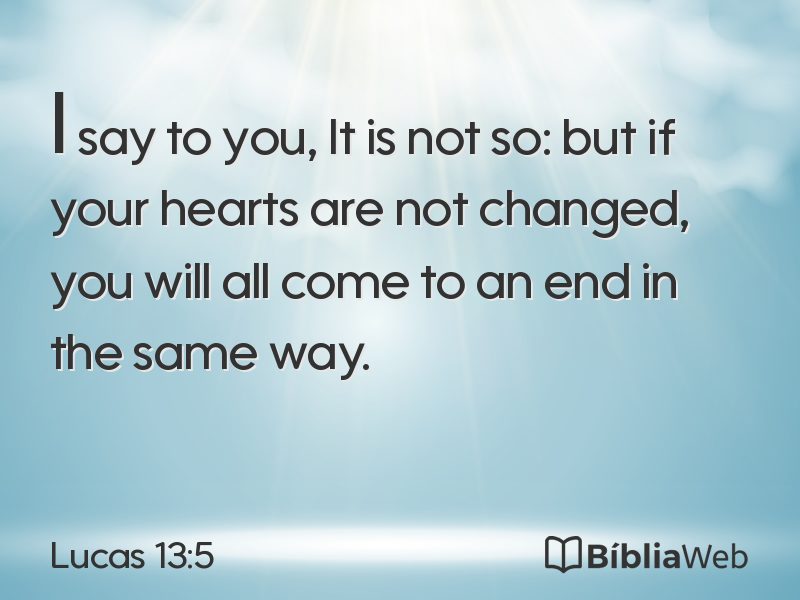Lucas 13:5 em imagem para compartilhar