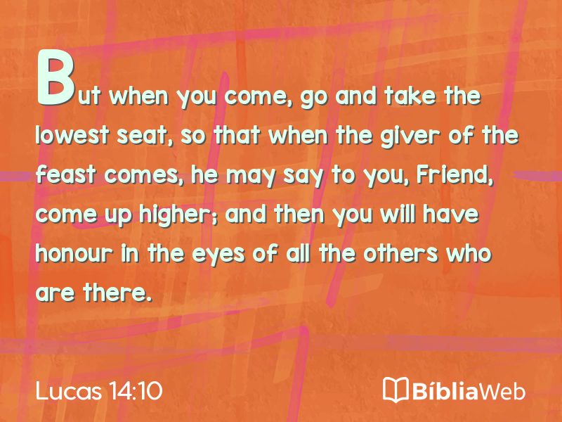 Lucas 14:10 em imagem para compartilhar