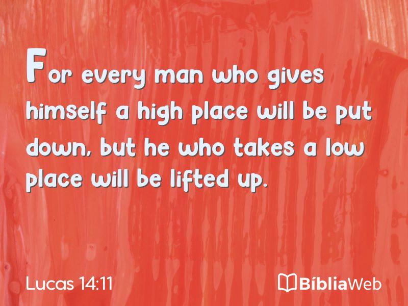 Lucas 14:11 em imagem para compartilhar
