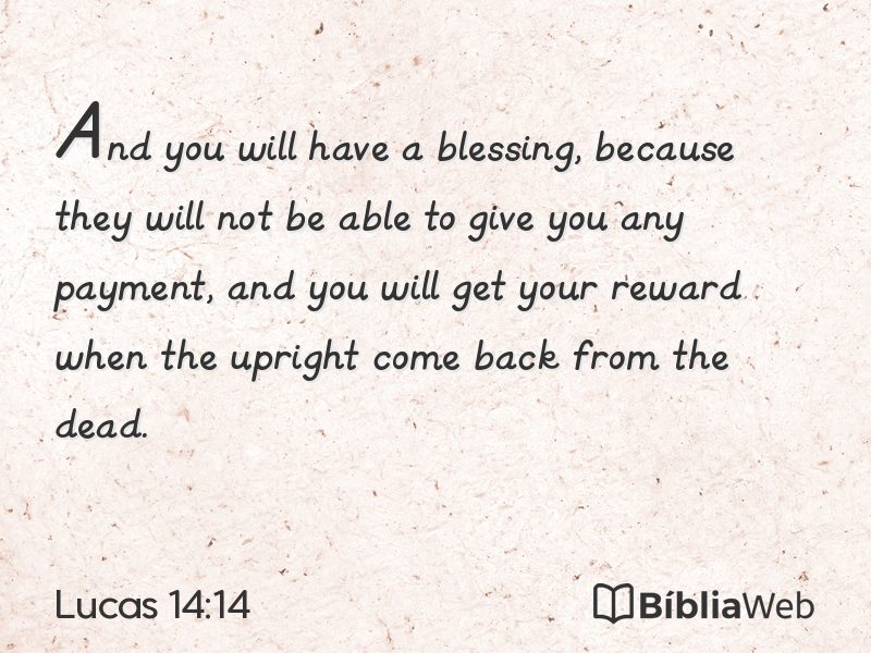 Lucas 14:14 em imagem para compartilhar