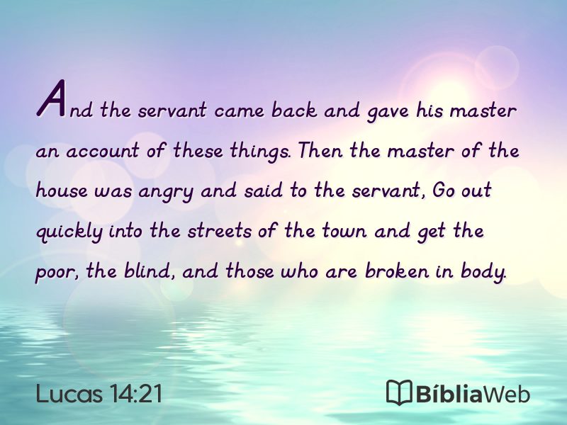 Lucas 14:21 em imagem para compartilhar