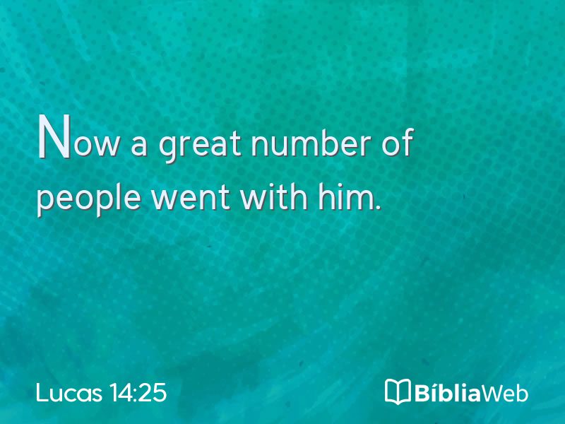 Lucas 14:25 em imagem para compartilhar