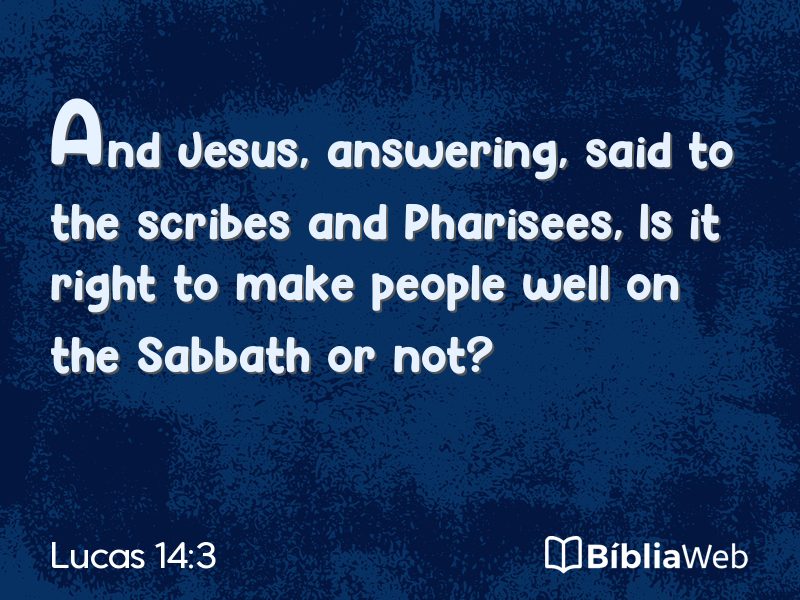 Lucas 14:3 em imagem para compartilhar