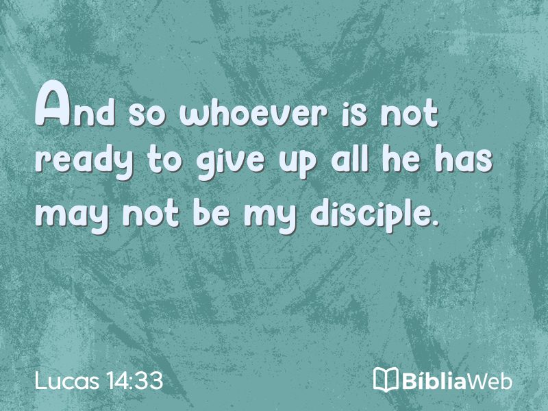 Lucas 14:33 em imagem para compartilhar