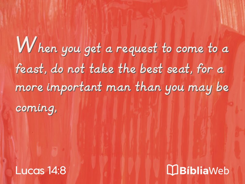 Lucas 14:8 em imagem para compartilhar