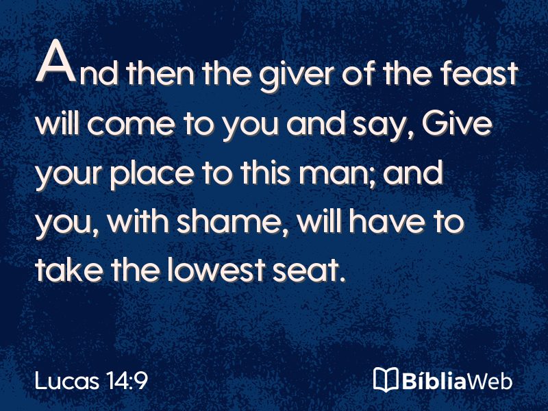 Lucas 14:9 em imagem para compartilhar