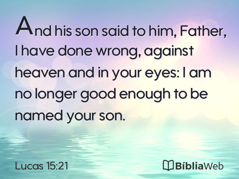 Lucas 15:21 em imagem para compartilhar