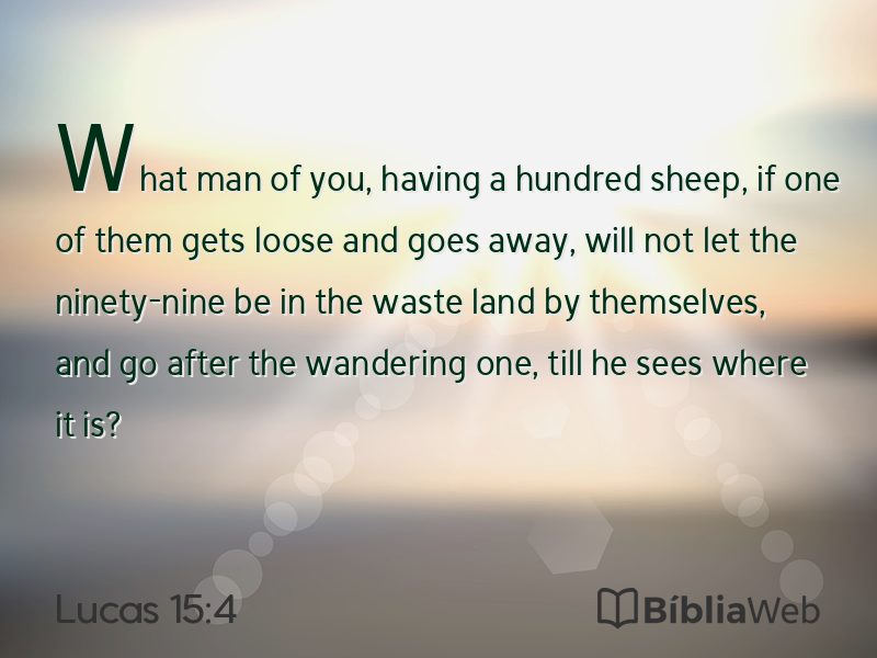 Lucas 15:4 em imagem para compartilhar