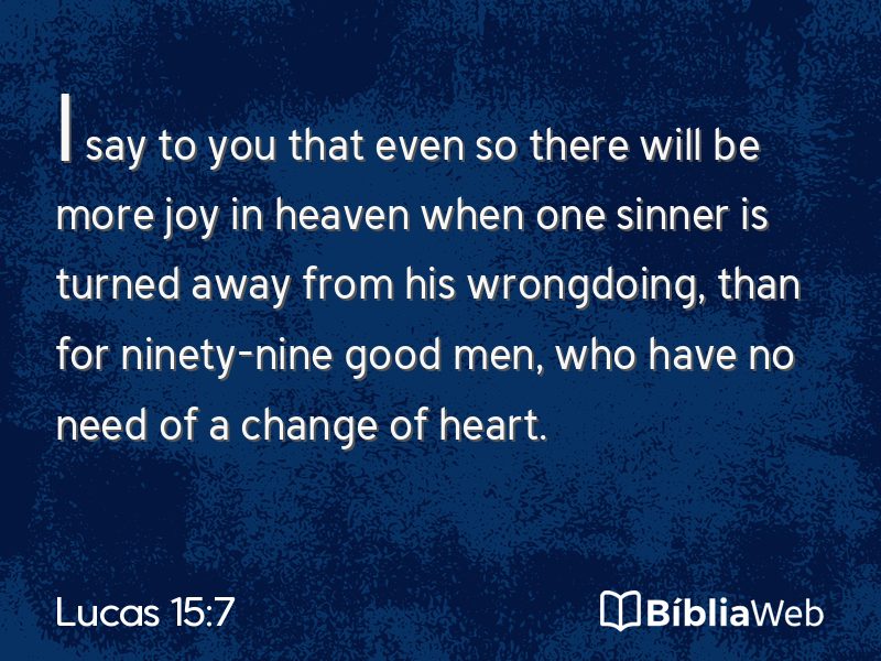 Lucas 15:7 em imagem para compartilhar