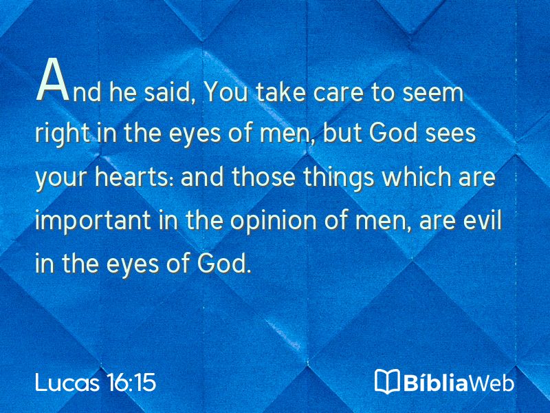 Lucas 16:15 em imagem para compartilhar