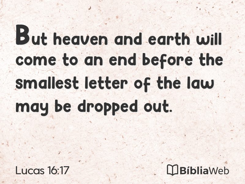 Lucas 16:17 em imagem para compartilhar