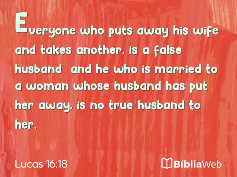 Lucas 16:18 em imagem para compartilhar