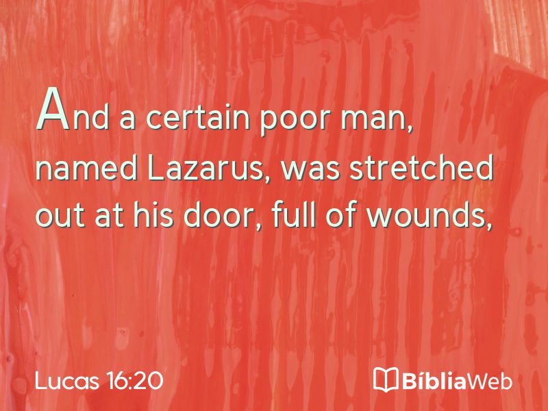 Lucas 16:20 em imagem para compartilhar