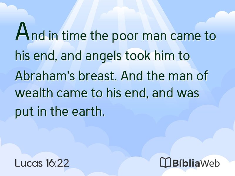 Lucas 16:22 em imagem para compartilhar