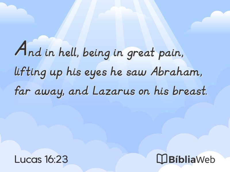 Lucas 16:23 em imagem para compartilhar