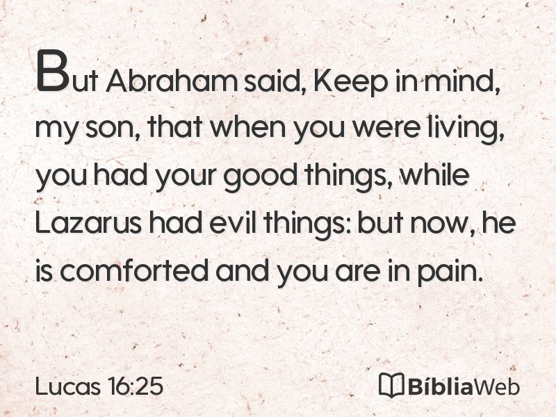 Lucas 16:25 em imagem para compartilhar