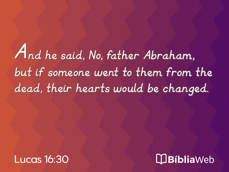 Lucas 16:30 em imagem para compartilhar