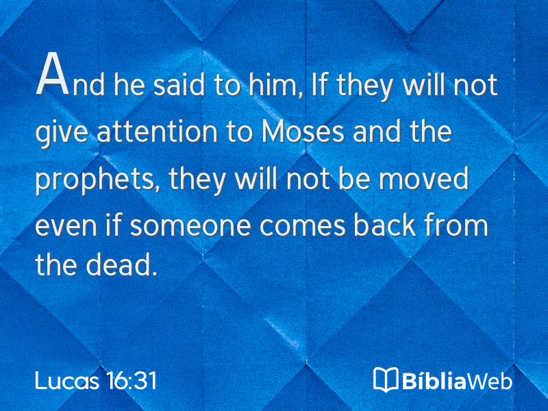Lucas 16:31 em imagem para compartilhar