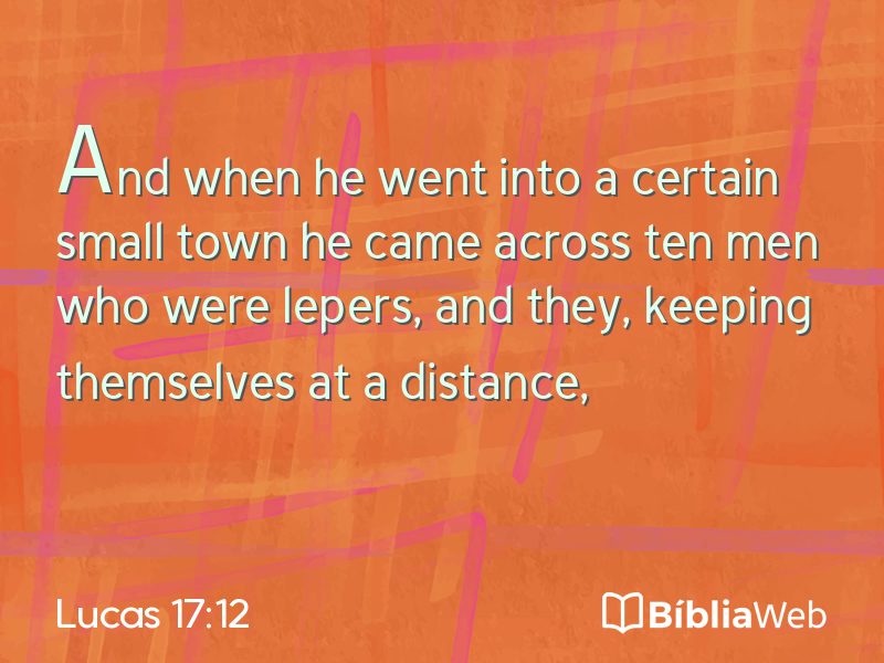 Lucas 17:12 em imagem para compartilhar