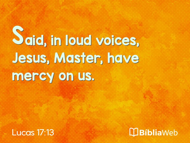 Lucas 17:13 em imagem para compartilhar