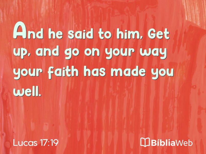 Lucas 17:19 em imagem para compartilhar