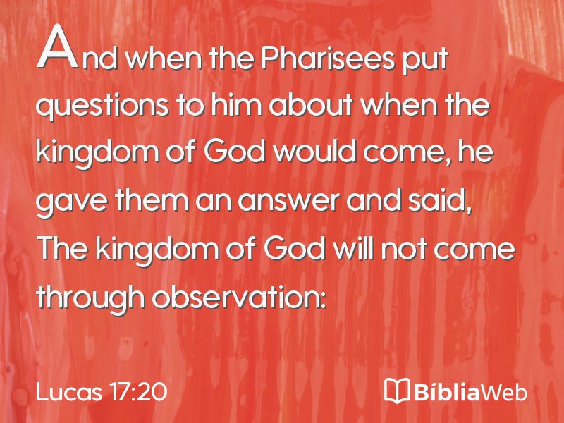 Lucas 17:20 em imagem para compartilhar