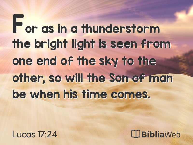 Lucas 17:24 em imagem para compartilhar
