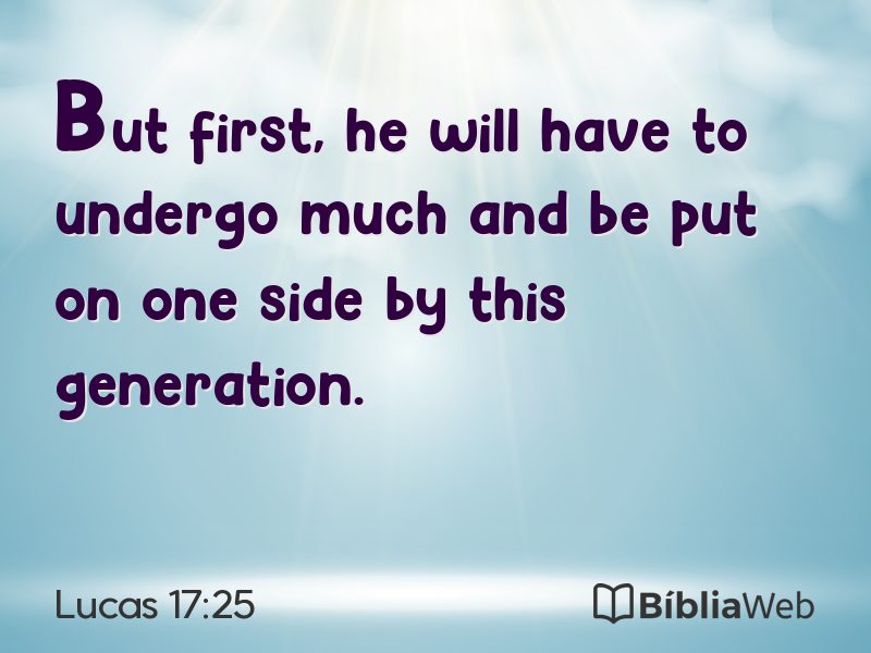 Lucas 17:25 em imagem para compartilhar