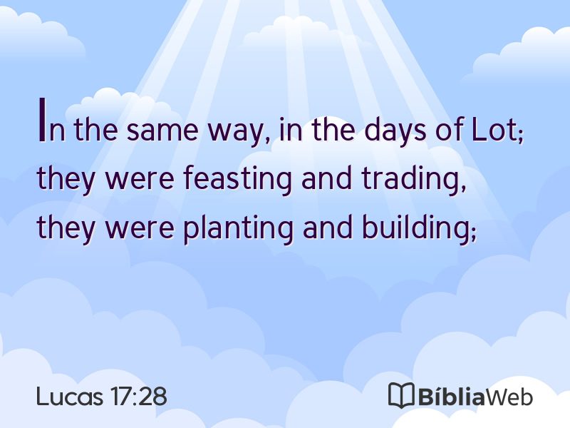 Lucas 17:28 em imagem para compartilhar