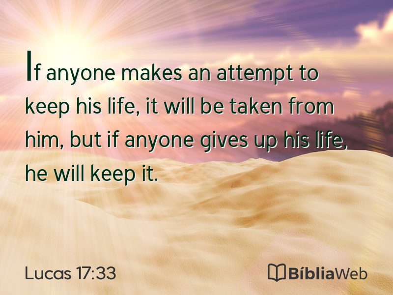Lucas 17:33 em imagem para compartilhar