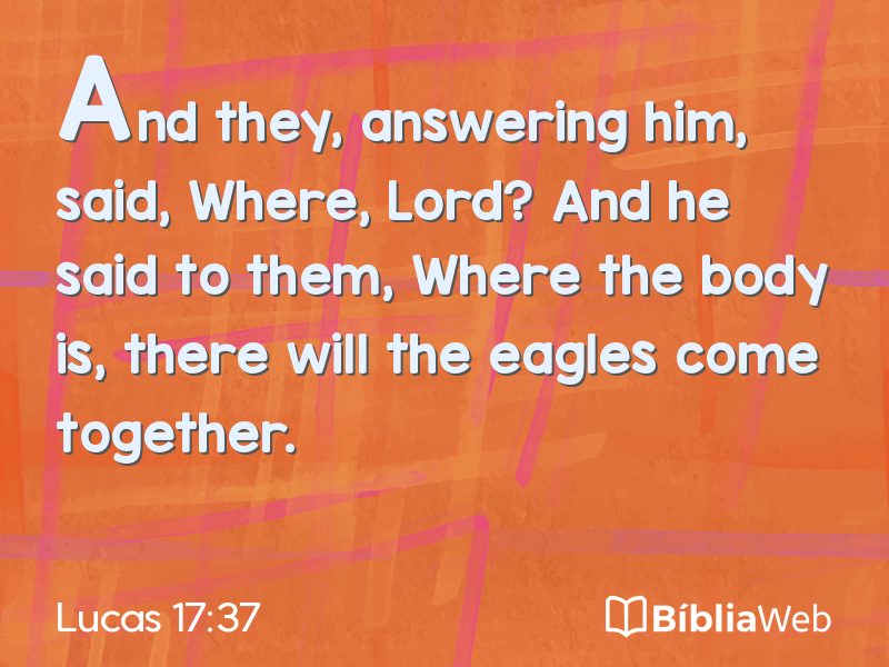 Lucas 17:37 em imagem para compartilhar