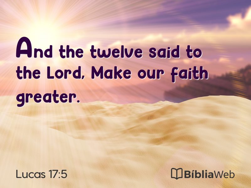 Lucas 17:5 em imagem para compartilhar