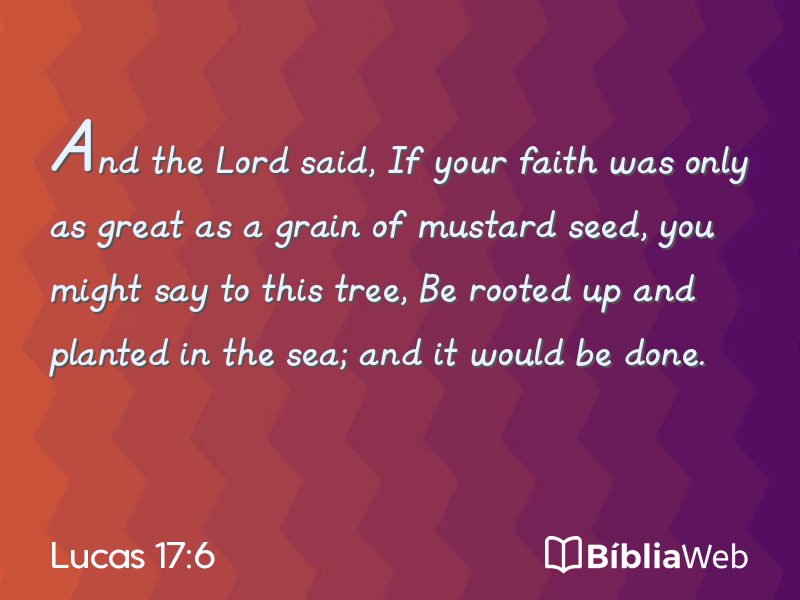 Lucas 17:6 em imagem para compartilhar
