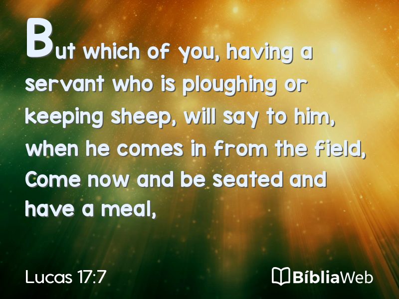 Lucas 17:7 em imagem para compartilhar