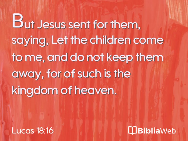 Lucas 18:16 em imagem para compartilhar