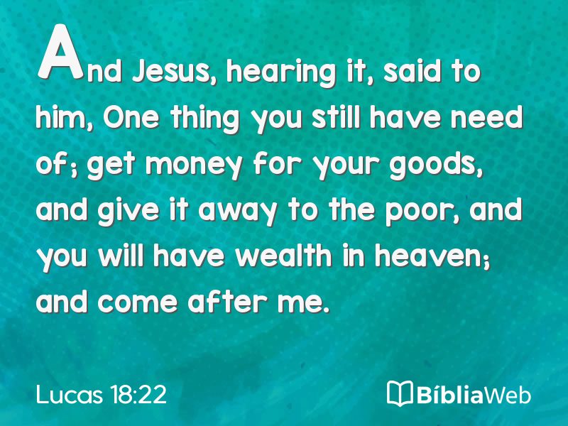 Lucas 18:22 em imagem para compartilhar