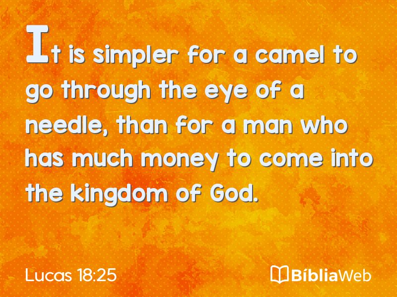 Lucas 18:25 em imagem para compartilhar