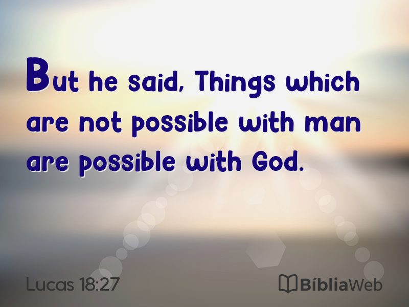 Lucas 18:27 em imagem para compartilhar